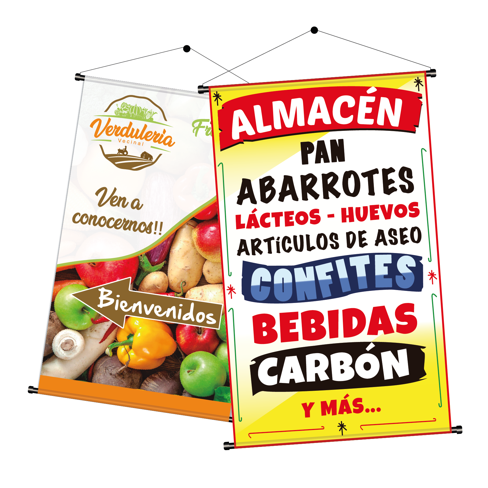 Pendones colgantes